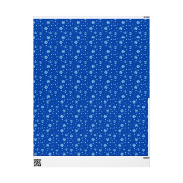 Let It Snow Blue Wrapping Paper - Image 5