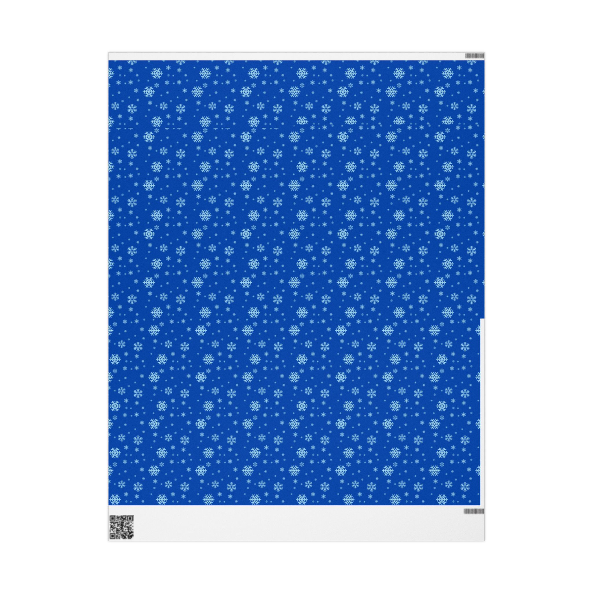 Let It Snow Blue Wrapping Paper - Image 5