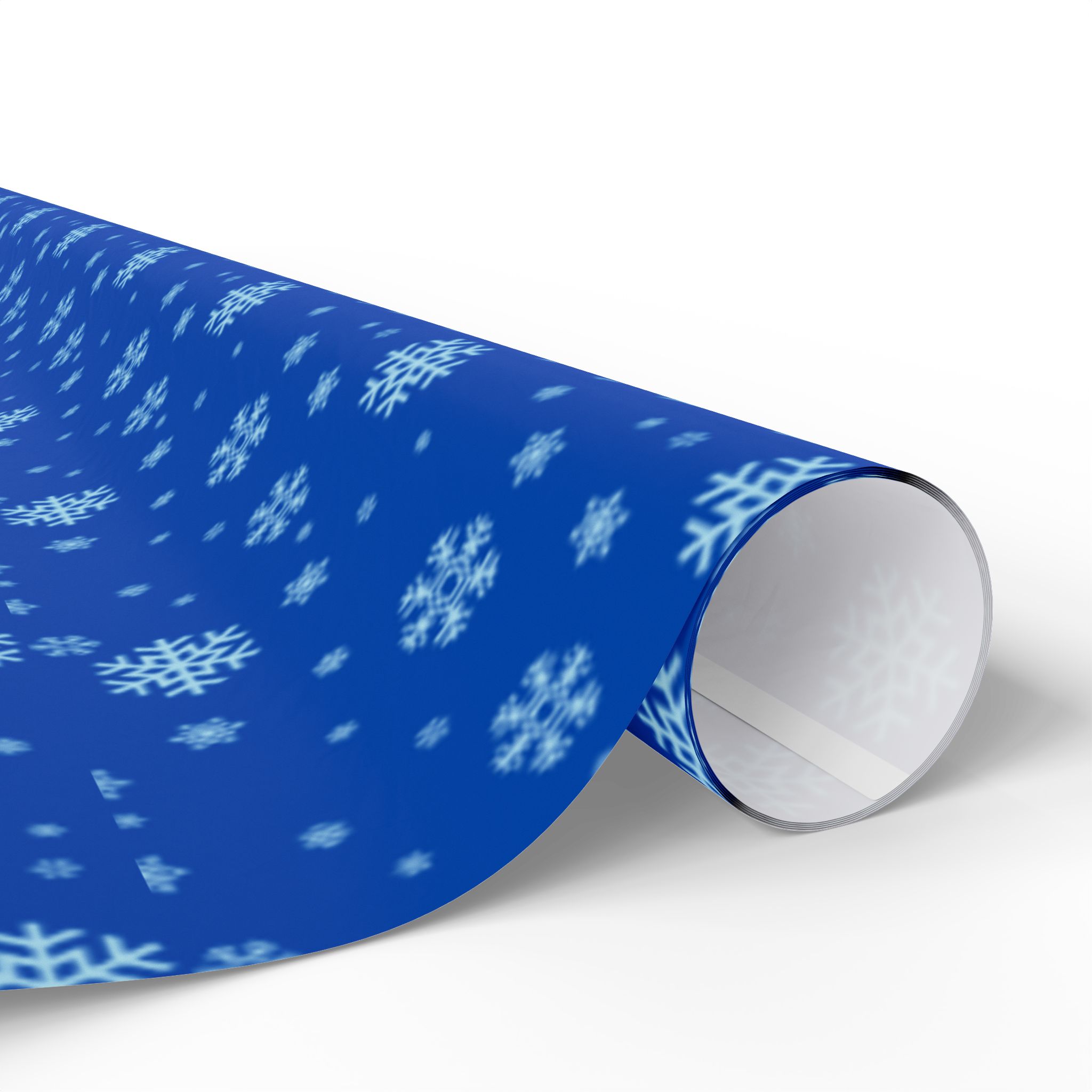 Let It Snow Blue Wrapping Paper - Image 2