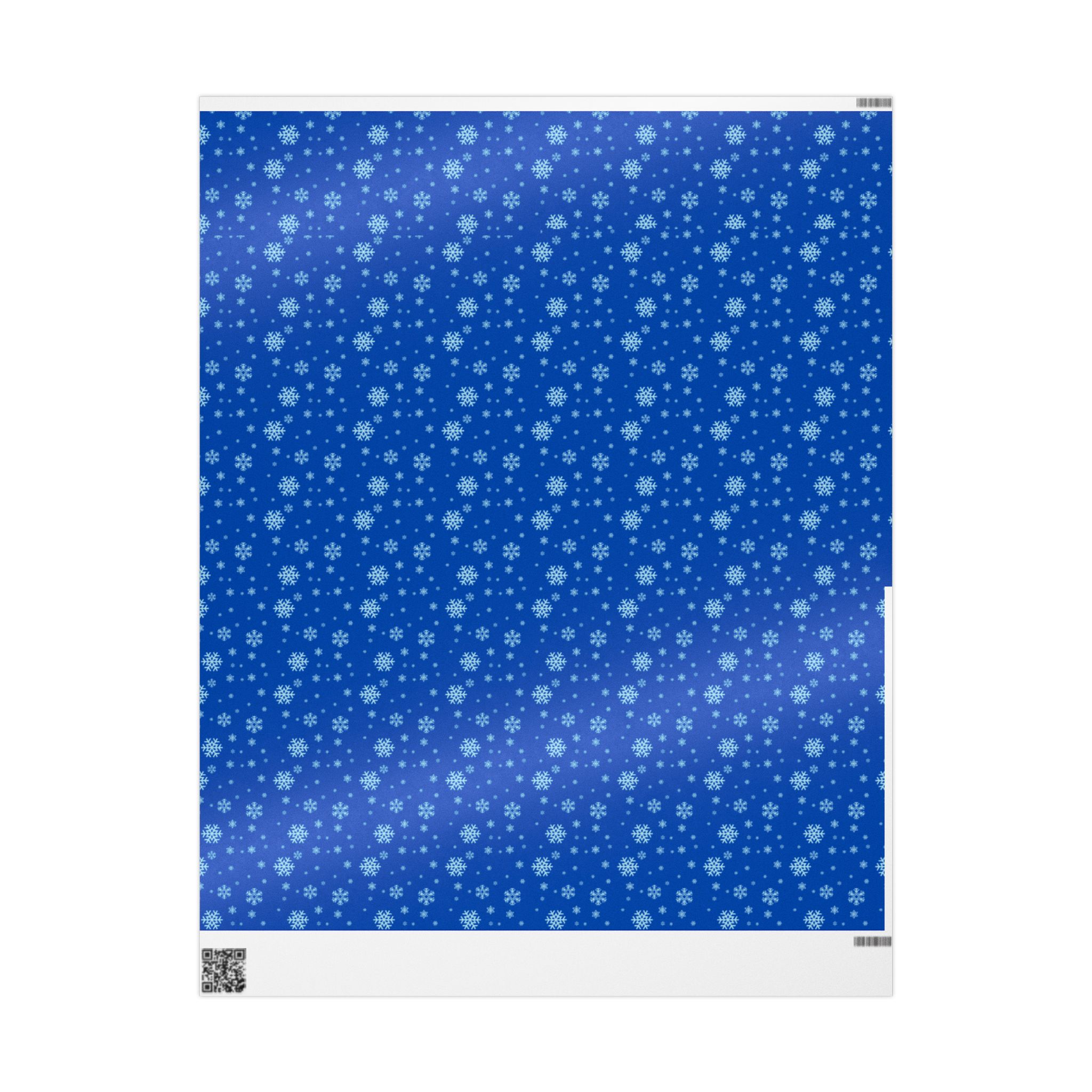 Let It Snow Blue Wrapping Paper