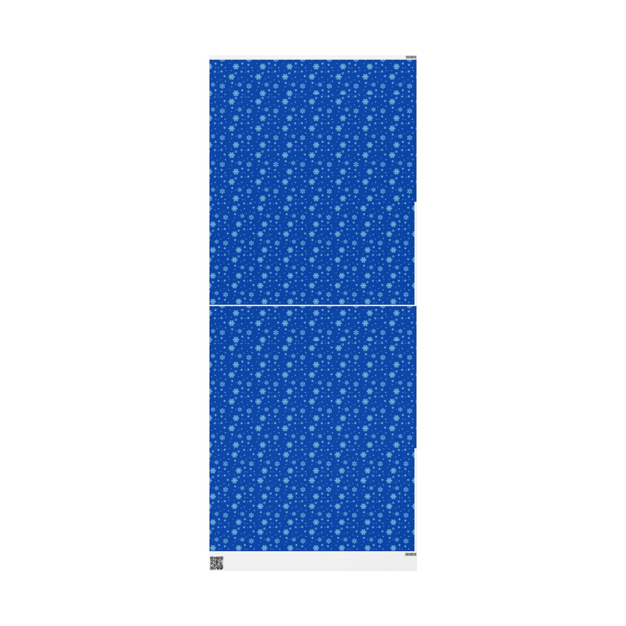 Let It Snow Blue Wrapping Paper - Image 13