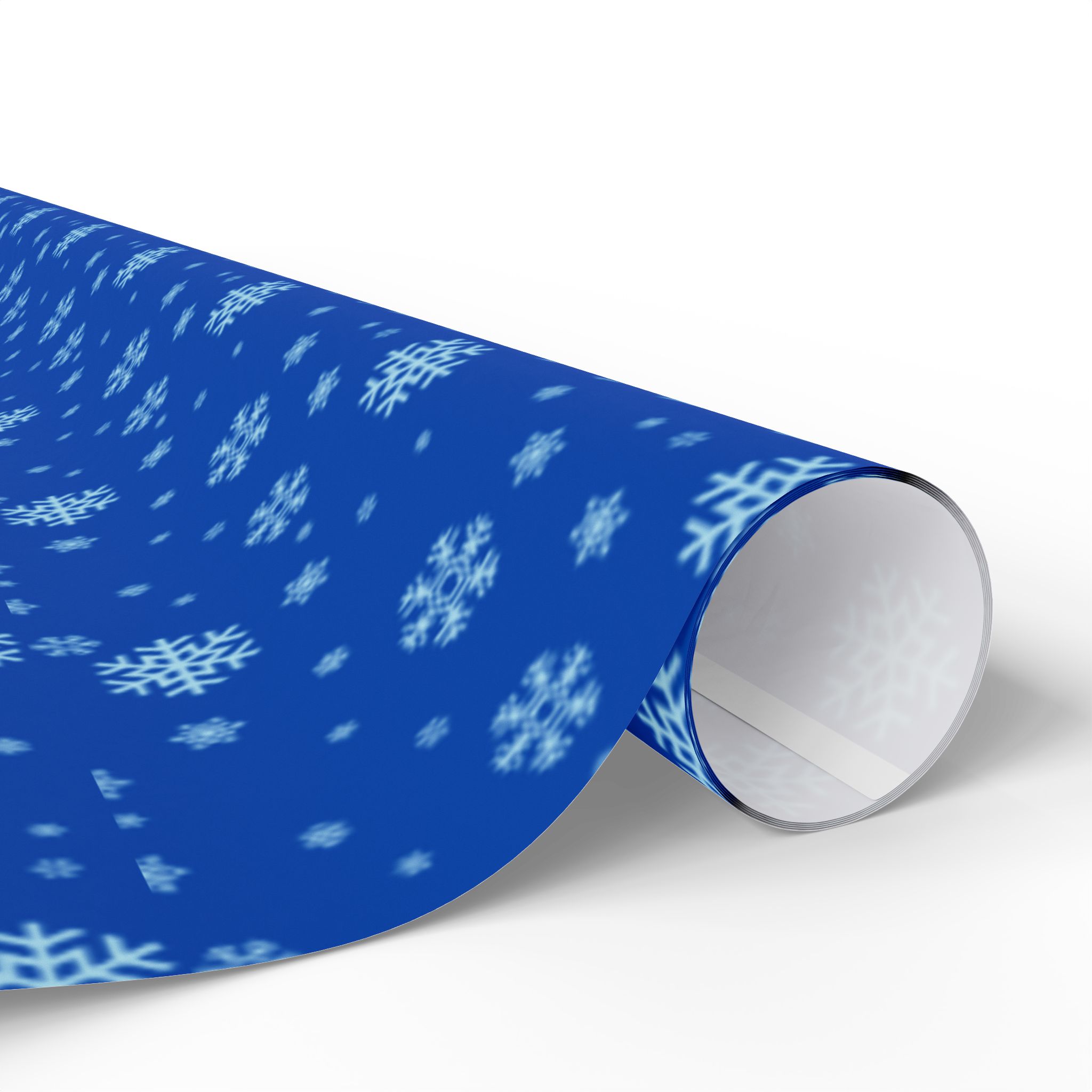 Let It Snow Blue Wrapping Paper - Image 6